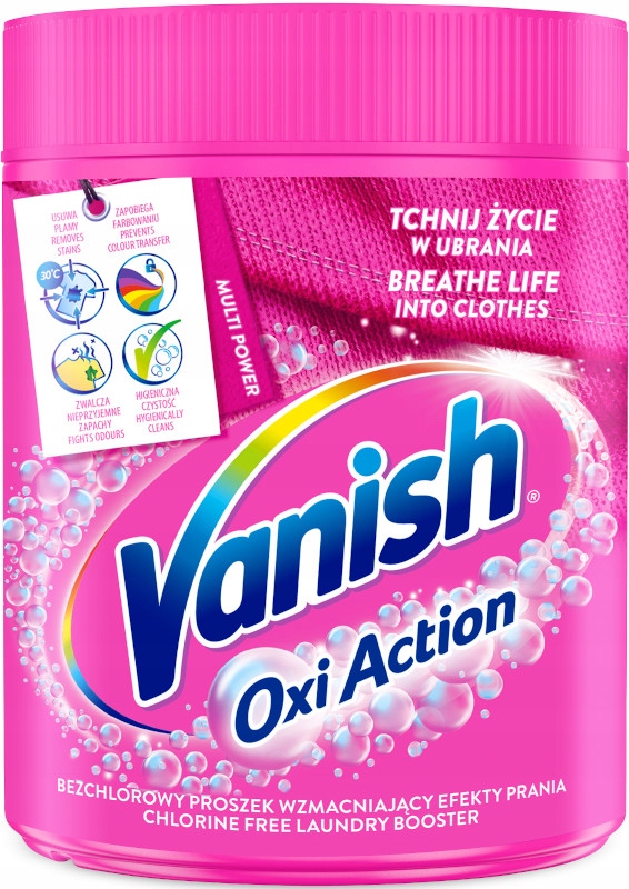 Vanish Oxi Action Pink Odplamiacz do kolorów 470g