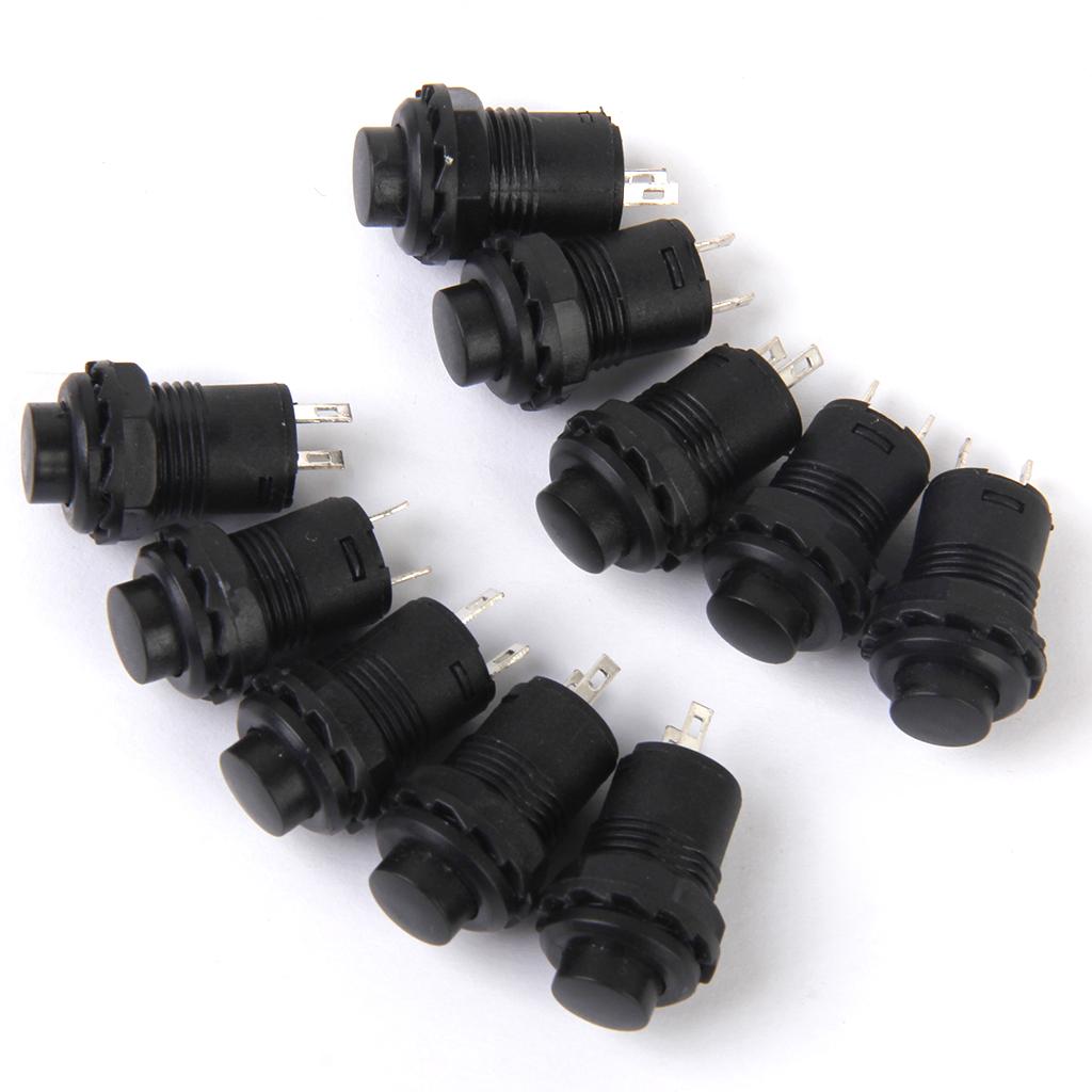 10 pieces Momentary Mini Push Button Switch Normal Open, 36V DC for car