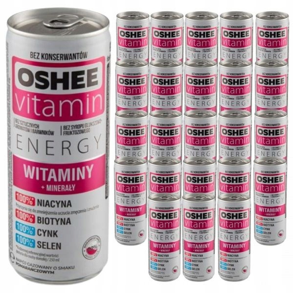 Napój gaz Oshee Vitamin Energy puszka 250ml PAKIET 12167164350