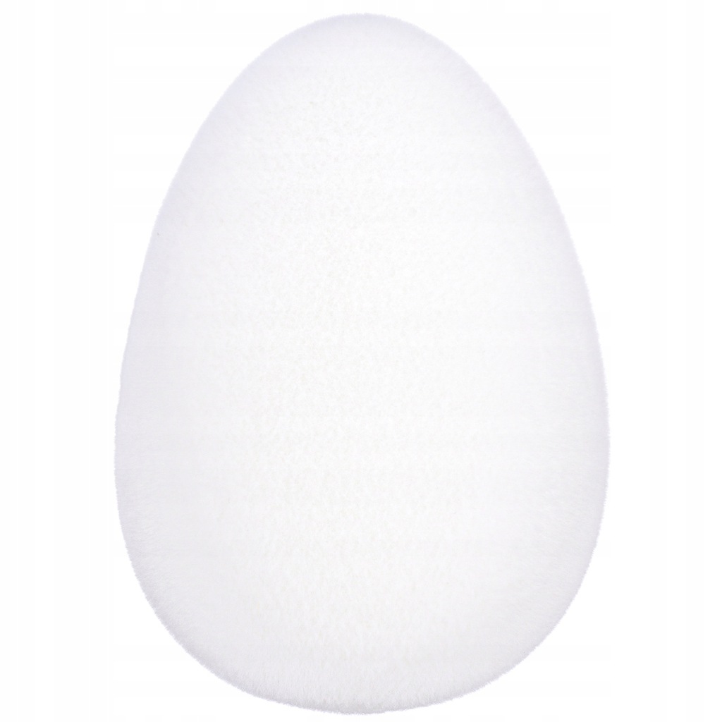 Jajko flokowane zamszowe 25 cm białe