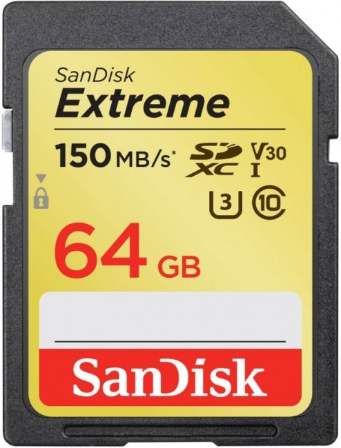 SanDisk Extreme SDXC 64GB Extreme UHS-I U3 V30 150