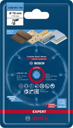 BOSCH EXPERT Tarcza tnąca Carbide Multi Wheel 76 mm, 10 mm