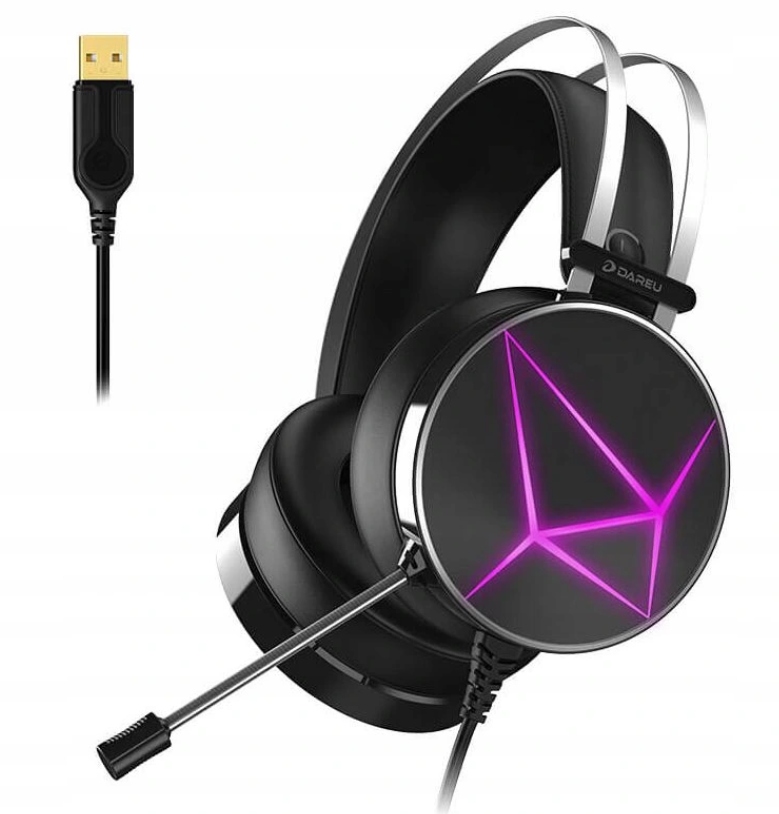 HEADSET DO GIER MIKROFON DO KOMPUTERA RGB LEDOWE