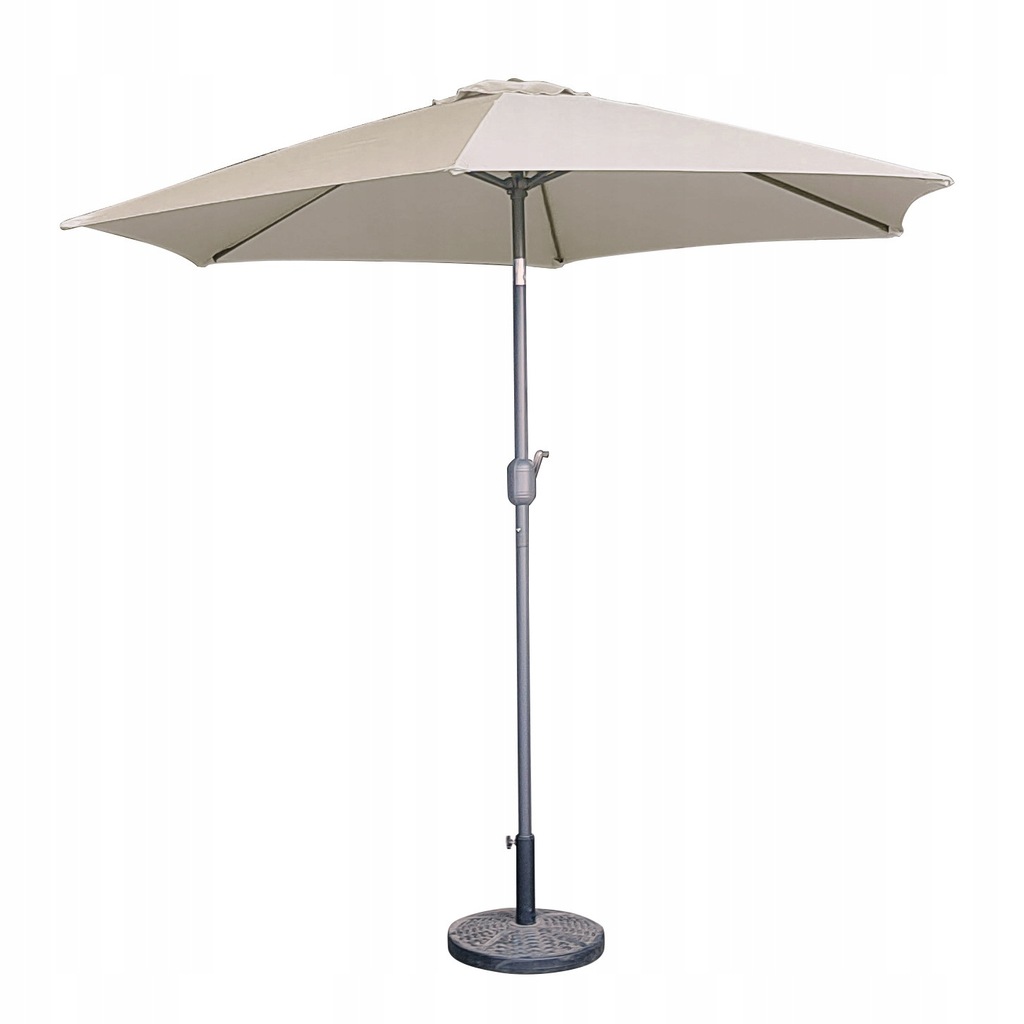 Parasol ogrodowy plażowy łamany śr.270 cm beżowy