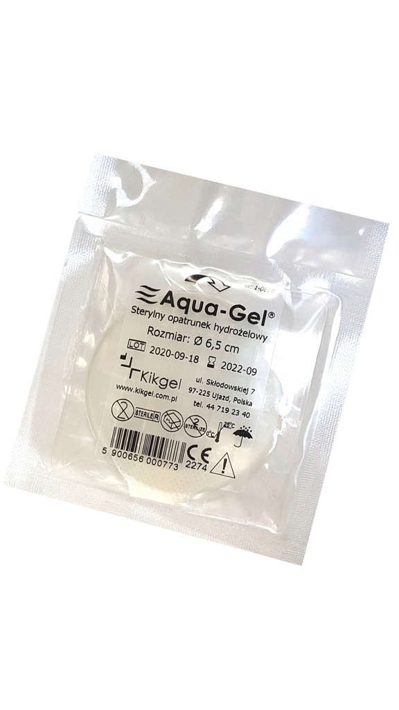 Aqua-gel opatrunek hydrożelowy 6,5 cm na oparzenia