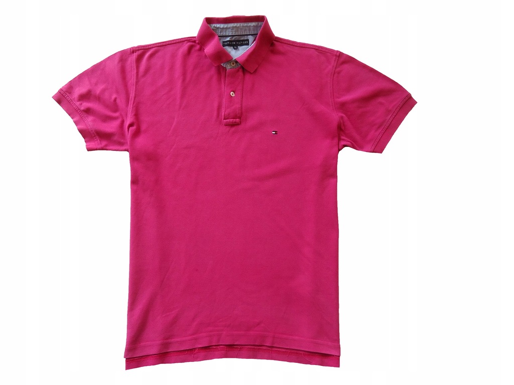 TOMMY HILFIGER różowa koszulka polo XL