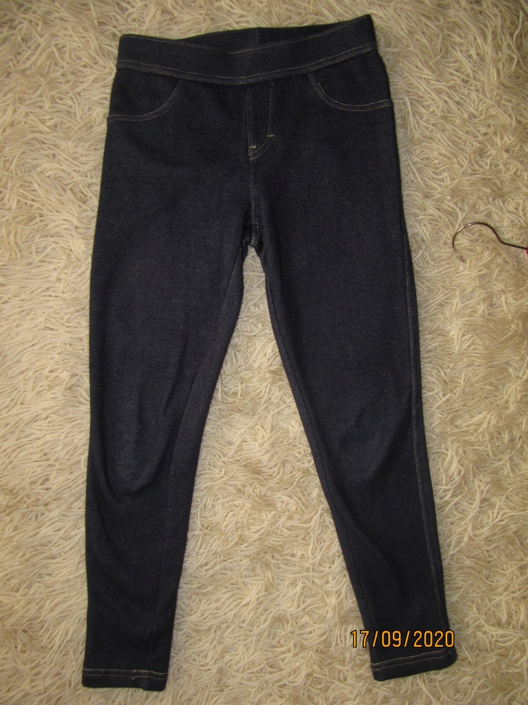 Ocieplane leginsy C&A dżinsowe jeans 140