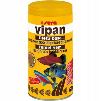 Sera Vipan Nature [250ml] - pokarm dla ryb ozdobnych (płatki)