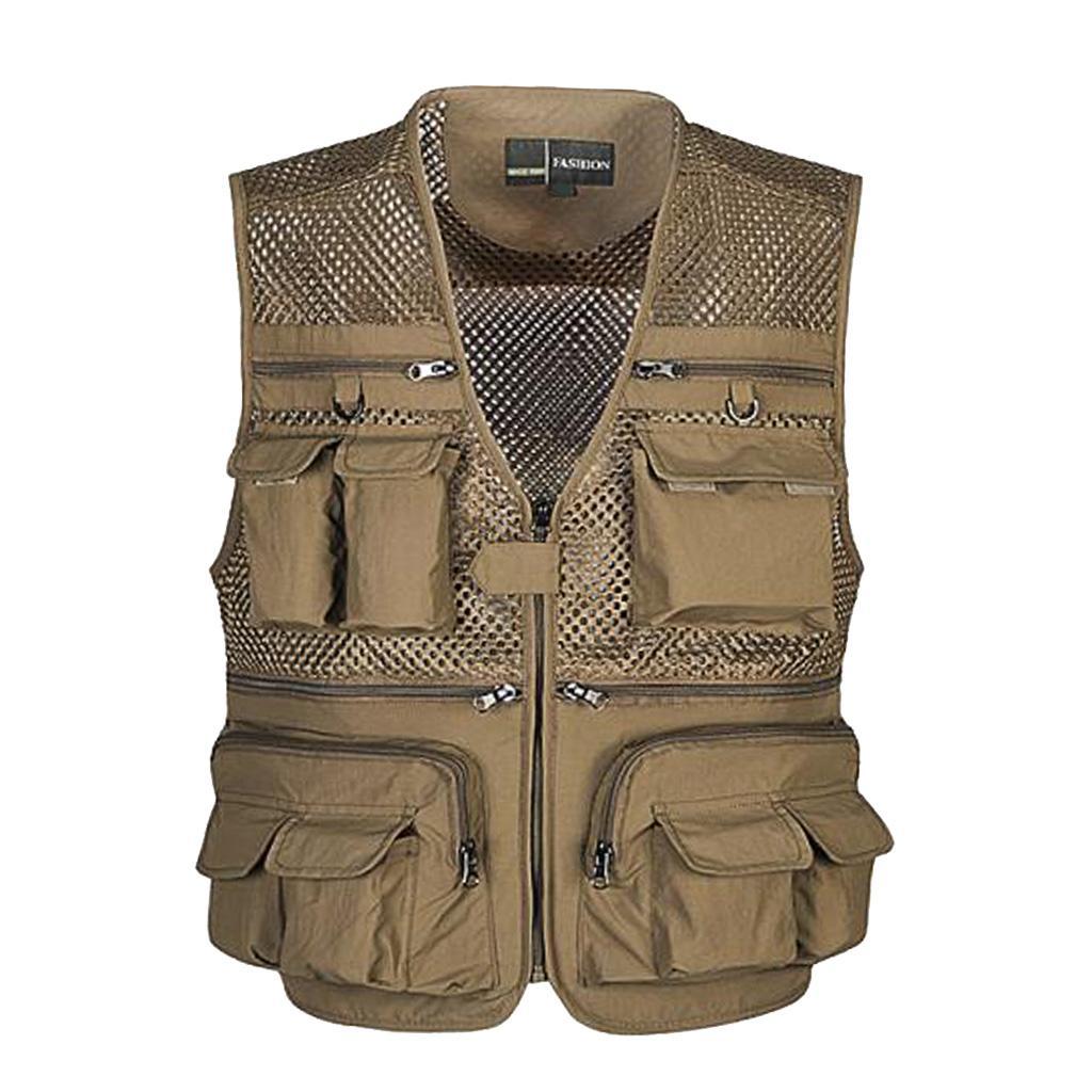 Męska Outdoor Multi Pocket Fly Fishing Mesh Vest - 11321188082 ...