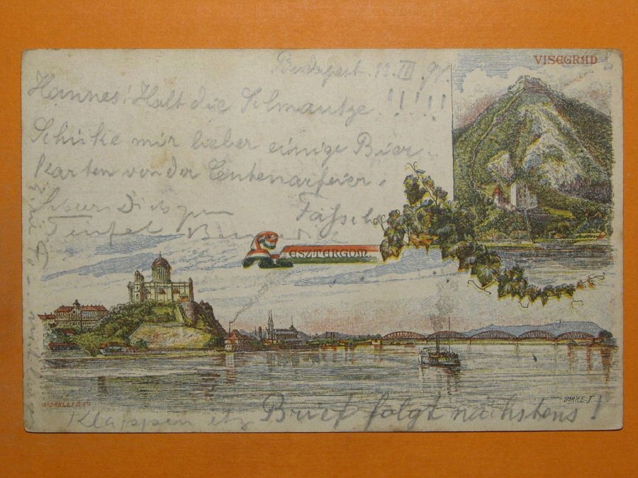 #98536, Węgry, Esztergom, Visegrad, obieg 1897