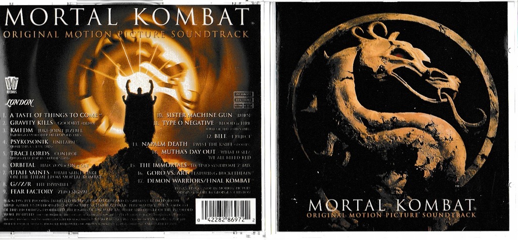 CD Mortal Kombat (Original Motion Picture Soundtrack) 1995 I Wydanie ______