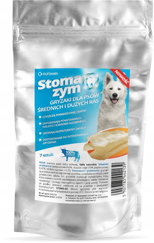 EUROWET Stoma-Zym Gryzaki rasy średnie duże 7 szt