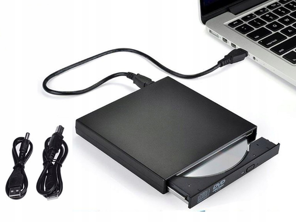 NAPĘD DVD CD-ROM/RW NA USB ZEWNĘTRZNY DO LAPTOPA KOMPUTERA BEZNAPĘDOWEGO