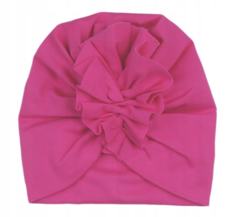 RÓŻOWA BAWEŁNIANA CZAPKA TURBAN 2