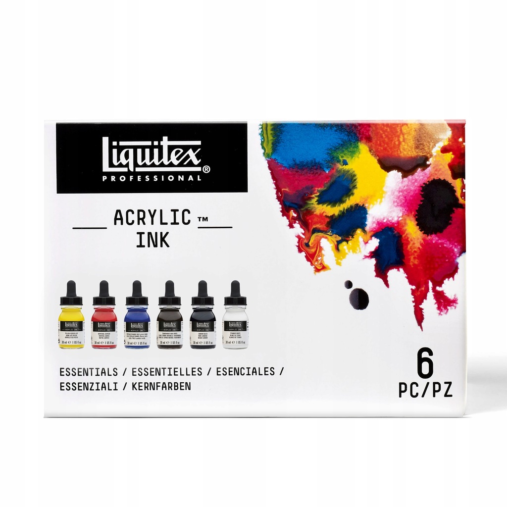 LIQUITEX PRO INK 6 X 30ML ESSENTIALS
