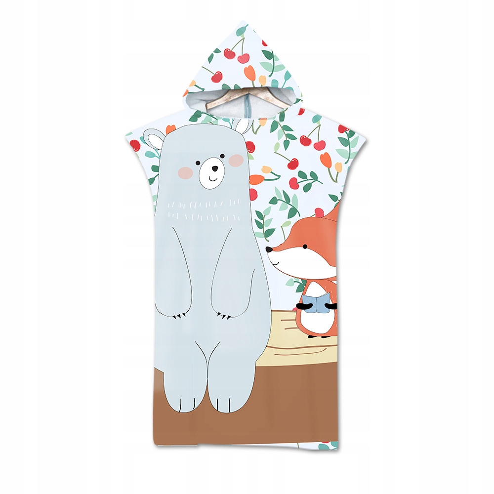 PONCZO Z KAPTUREM MORSOWANIE PONCHO SZYBKOSCHNĄCE