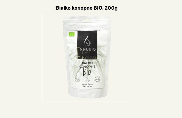 Naturalne białko Konopne BIO INNUBIO 200g EKO 100%