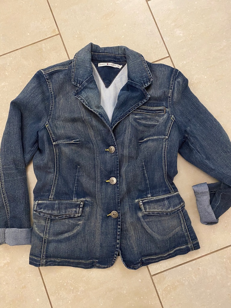 Tommy Hilfiger żakiet/marynarka jeans r L vintage