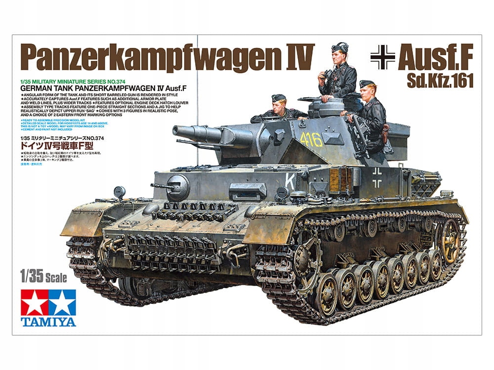 TAMIYA 35374 1:35 Panzerkampfwagen IV Ausf.F