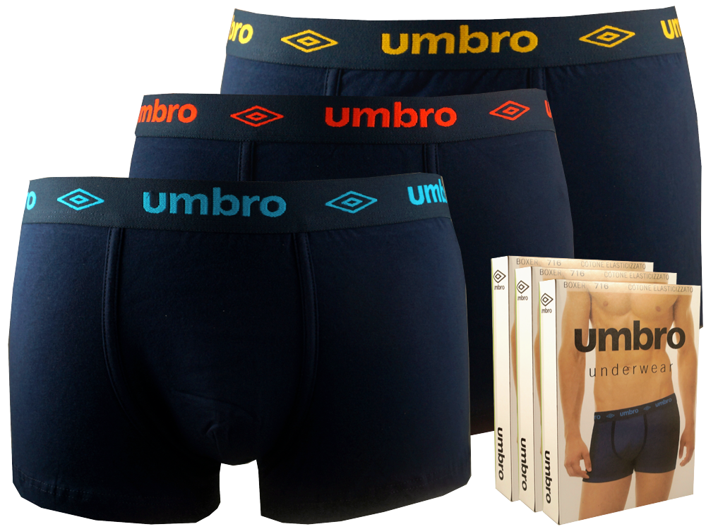 Bokserki UMBRO bawełna męskie MIX - 3 pary - XL