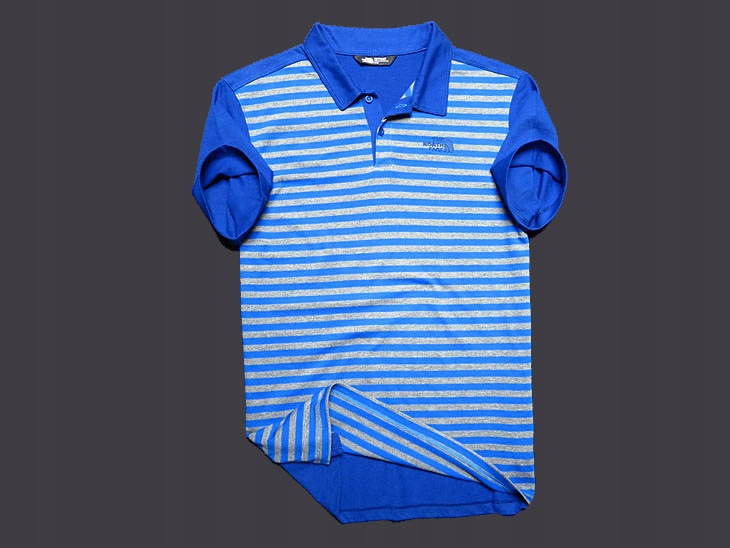 THE NORTH FACE __ STRIPED GREAT NEW POLO - M