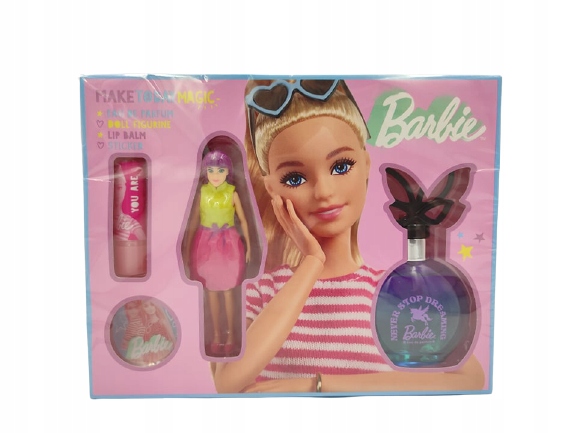 Barbie Zestaw kosmetyków MAKE TODAY MAGIC + LALKA