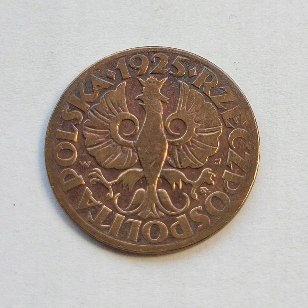 5 GROSZY 1925 ROK Super stan Stara Oryginalna moneta ze zdjęcia