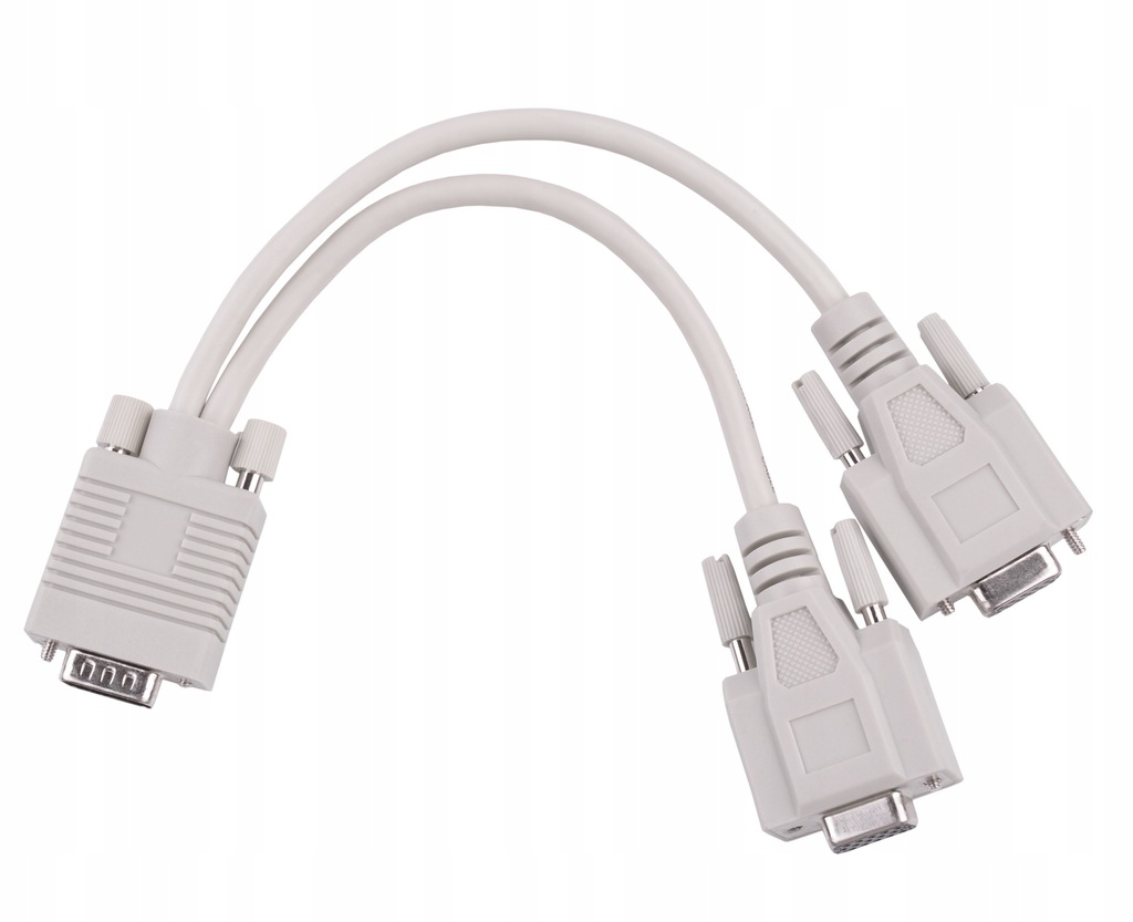 Adapter VGA (15pin męski) -2x (15pin żeński) (1LL)