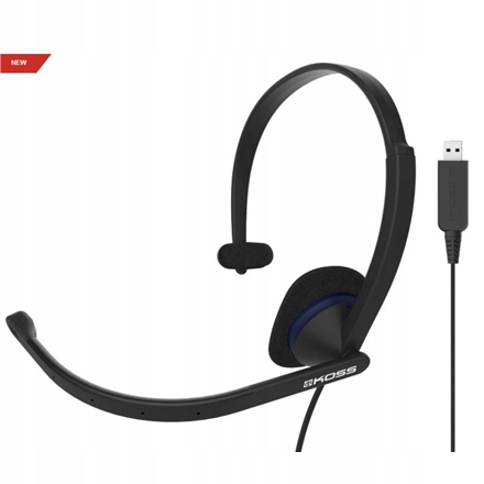 KOSS | CS195 USB | SŁUCHAWKI | PRZEWODOWE | NAUSZNE | MIKROFON | CZARNE