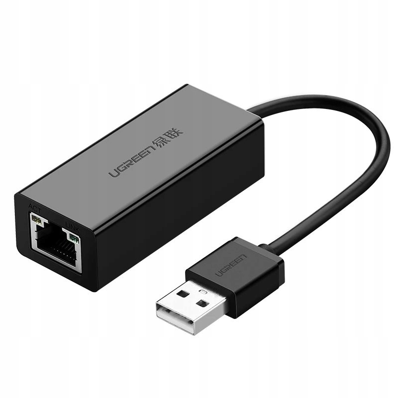Zewnętrzna karta sieciowa UGREEN CR110 USB-A 2.0 / RJ45 100Mbps czarny