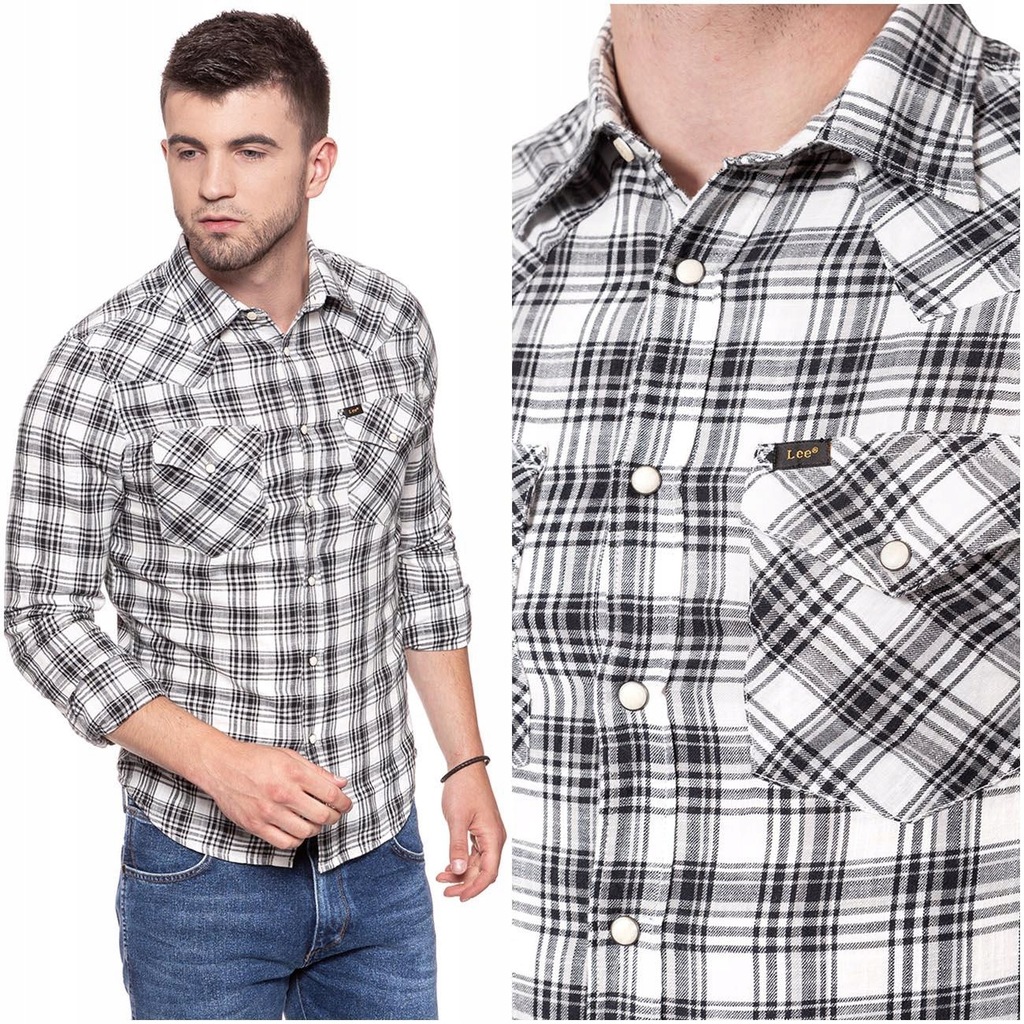 LEE WESTERN SHIRT MĘSKA KOSZULA SLIM FIT ____ S