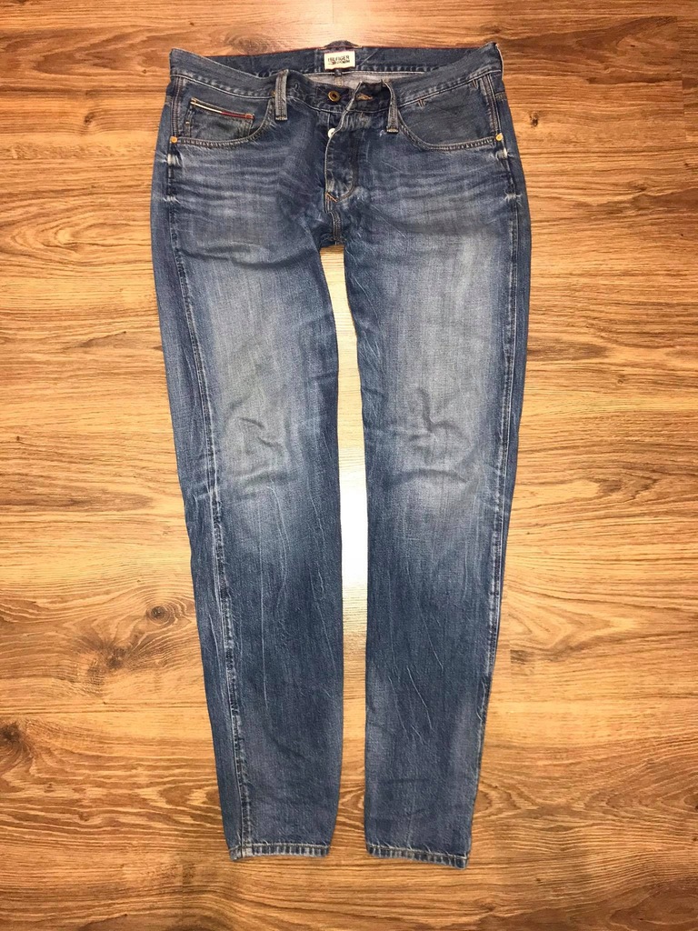 TOMMY HILFIGER DENIM SLIM FIT SPODNIE JEANSY 36/34