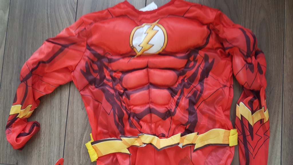 Strój Karnawał Superbohater Flash z mięśniami L