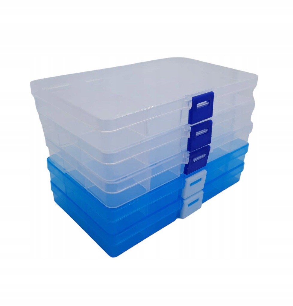 Pudełko na biżuterię plastikowe zestaw 5szt