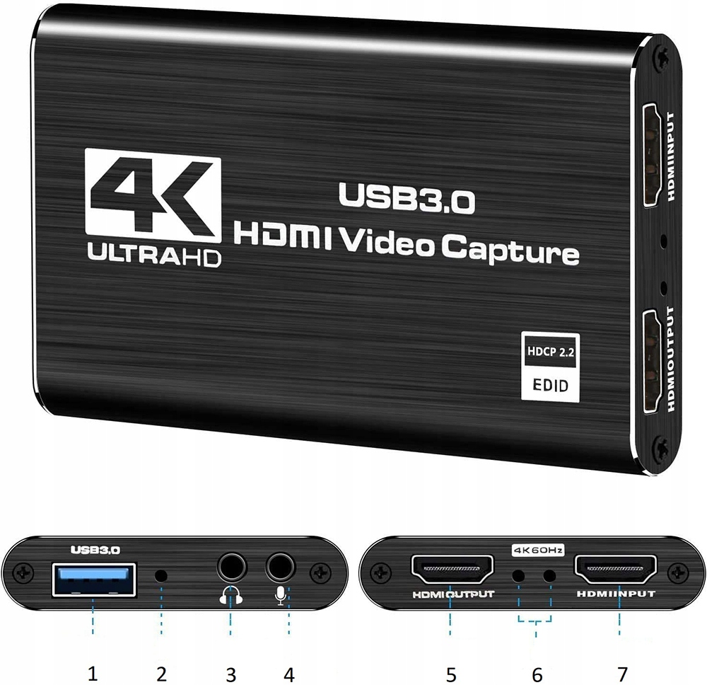 Купить Устройство записи изображений для ПК с граббером HDMI 4K USB 3.0 OBS: отзывы, фото, характеристики в интерне-магазине Aredi.ru