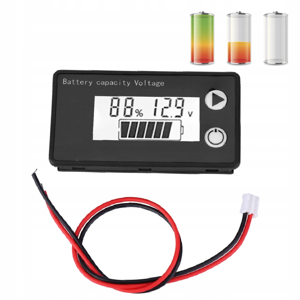 CYFROWY TESTER MIERNIK BATERII AKUMULATORKÓW WOLTOMIERZ LCD 12V