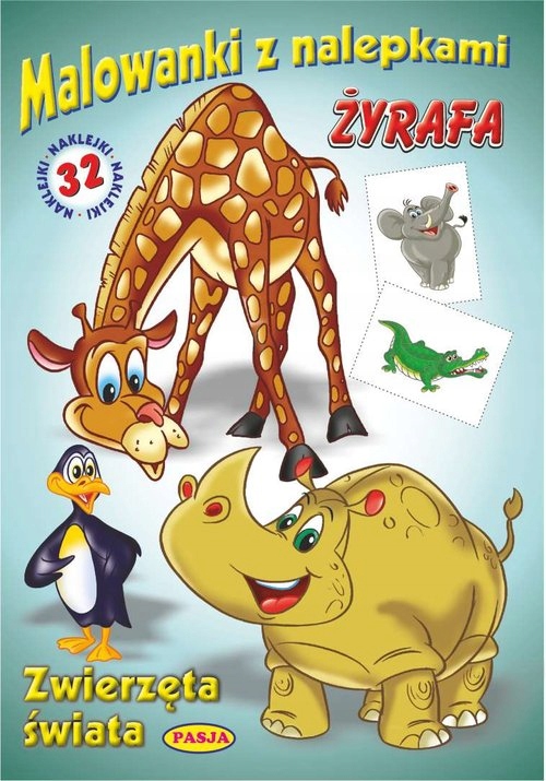 Malowanki Z Nalepkami Zwierzeta Swiata Zyrafa 7459373043