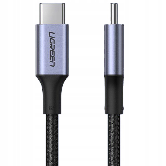 Kabel USB-C do USB-C, PD, QC, FCP, 5A, 1 m, 100W, Ugreen, szybki, mocny