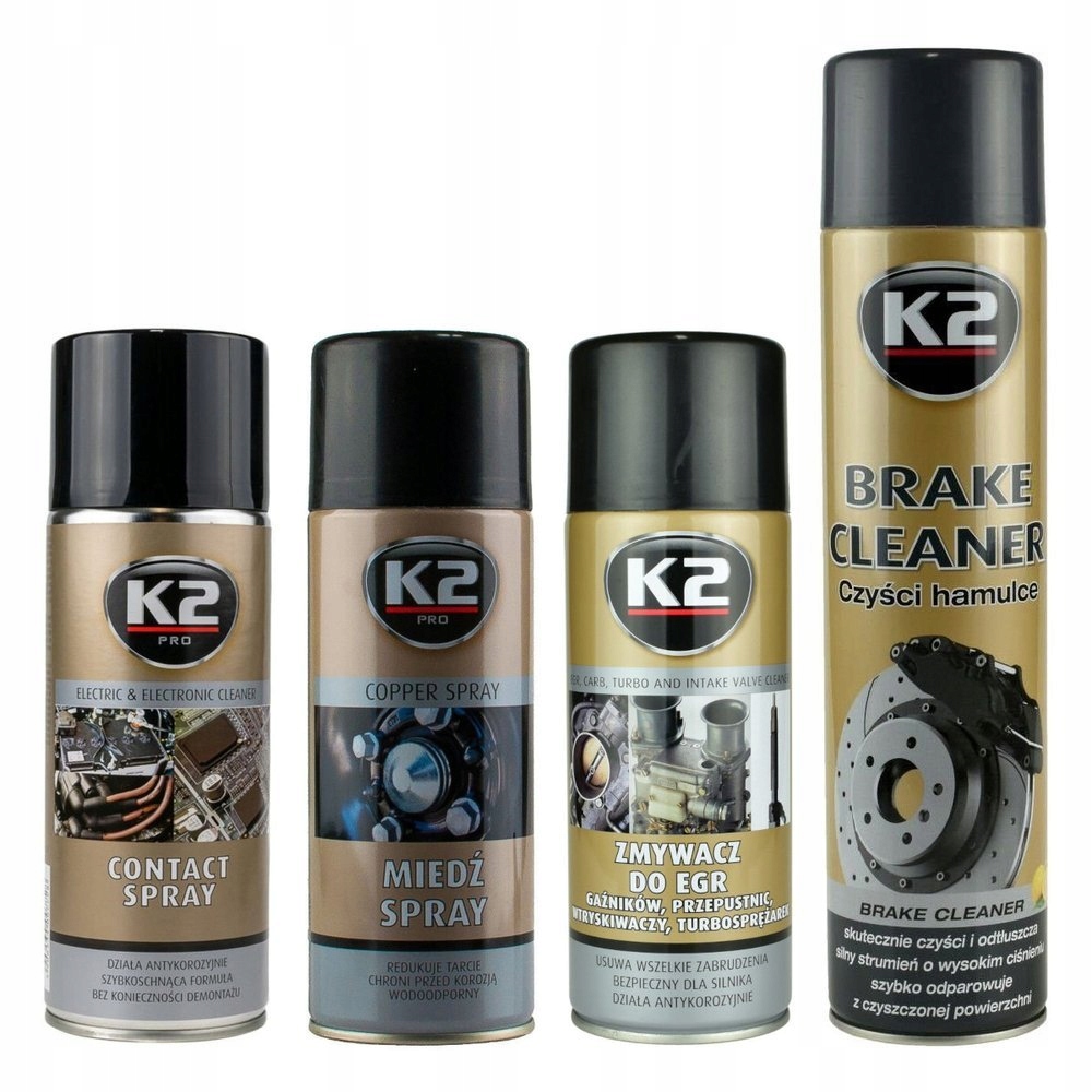 ZESTAW: K2 ZMYWACZ BRAKE CLEANER KONTAKT COOPER