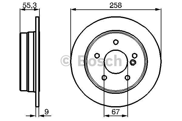 TARCZE TYŁ BOSCH MERCEDES KLASA C W202 TYLNE 7502449359