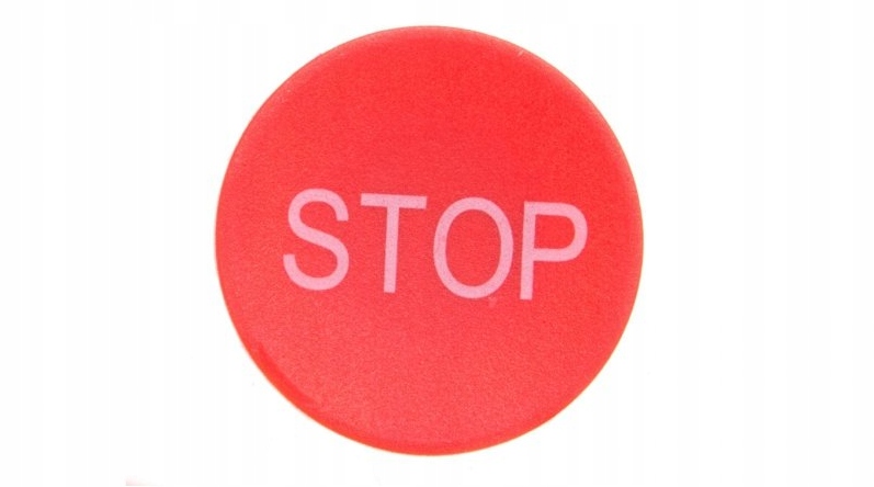 Soczewka przycisku 22mm czerwona STOP M22-XD-R-GB0