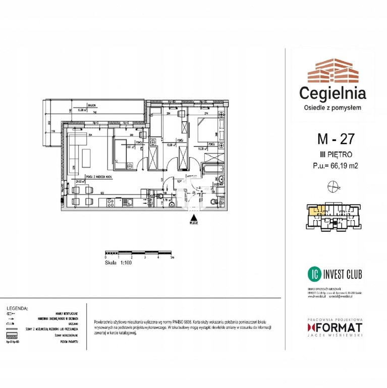 Mieszkanie, Szubin, Szubin (gm.), 66 m²