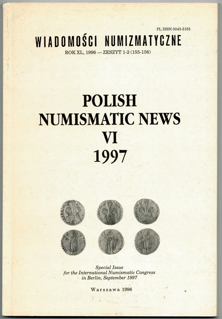 Wiadomości numizmatyczne XL Zeszyt 1-2 (155-156)