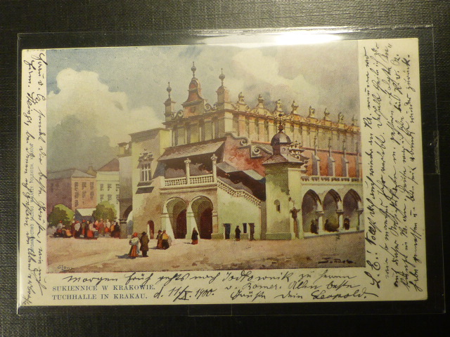 Kraków-Sukiennice,1900 r. obieg.