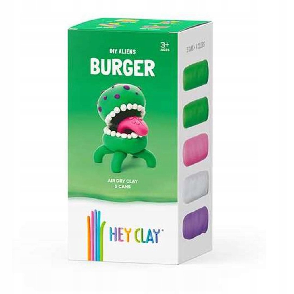 Hey Clay masa plastyczna Burger HCLMA002 TM TOYS