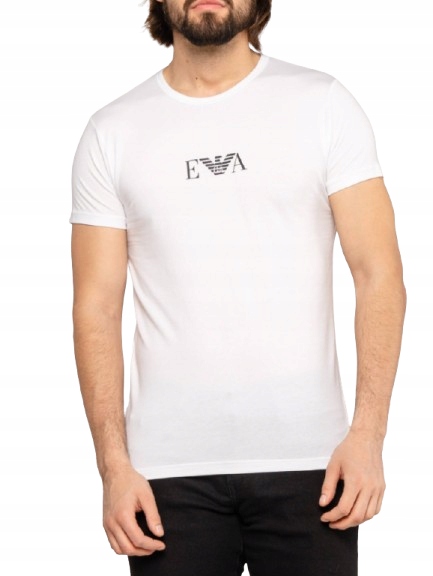 EMPORIO ARMANI PODKOSZULEK MĘSKI BIAŁY KRÓTKI RĘKAW S 1JSF