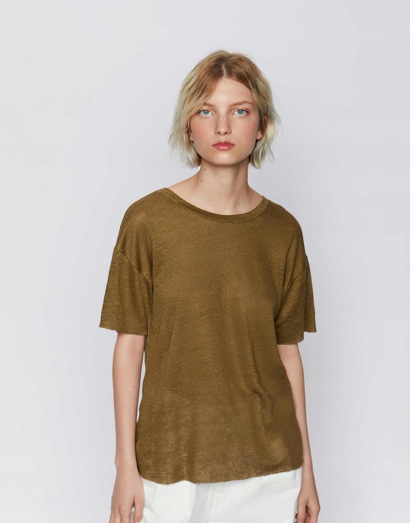 07Z008 ZARA__MK4 LNIANY T-SHIRT KHAKI__M