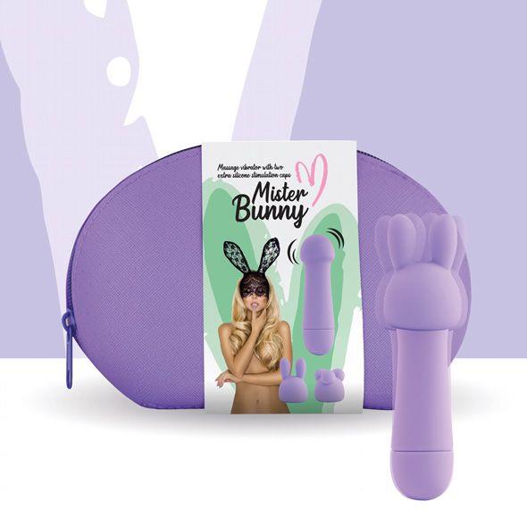 FeelzToys - Mister Bunny Massage Vibrator met 2 Dopjes Paars HIT! MEGA DOZN