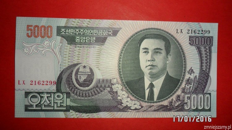 Korea Płn - 5000 - Won stan UNC - dla WOŚP