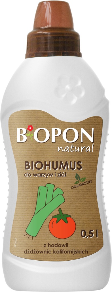 Biopon Biohumus płyn 0,5l do warzyw i ziół